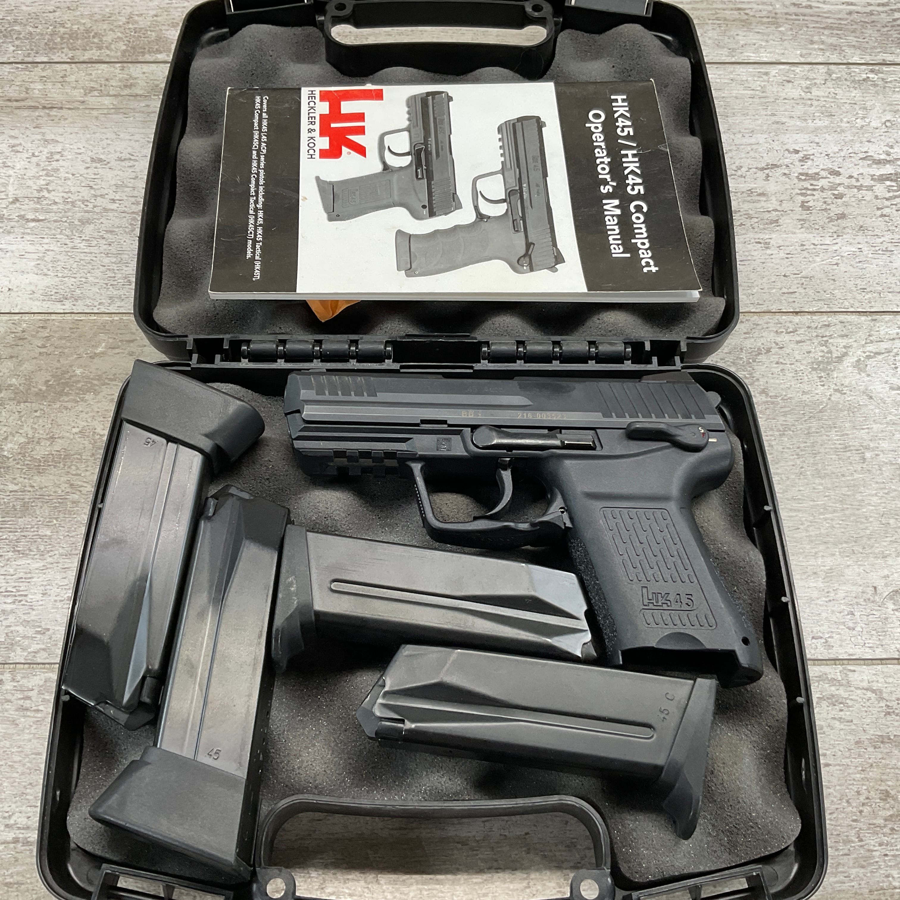 USP HECKLER & KOCH H&K USP V1 .45 ACP SEMI AUTO PISTOL, W/ NIGHT