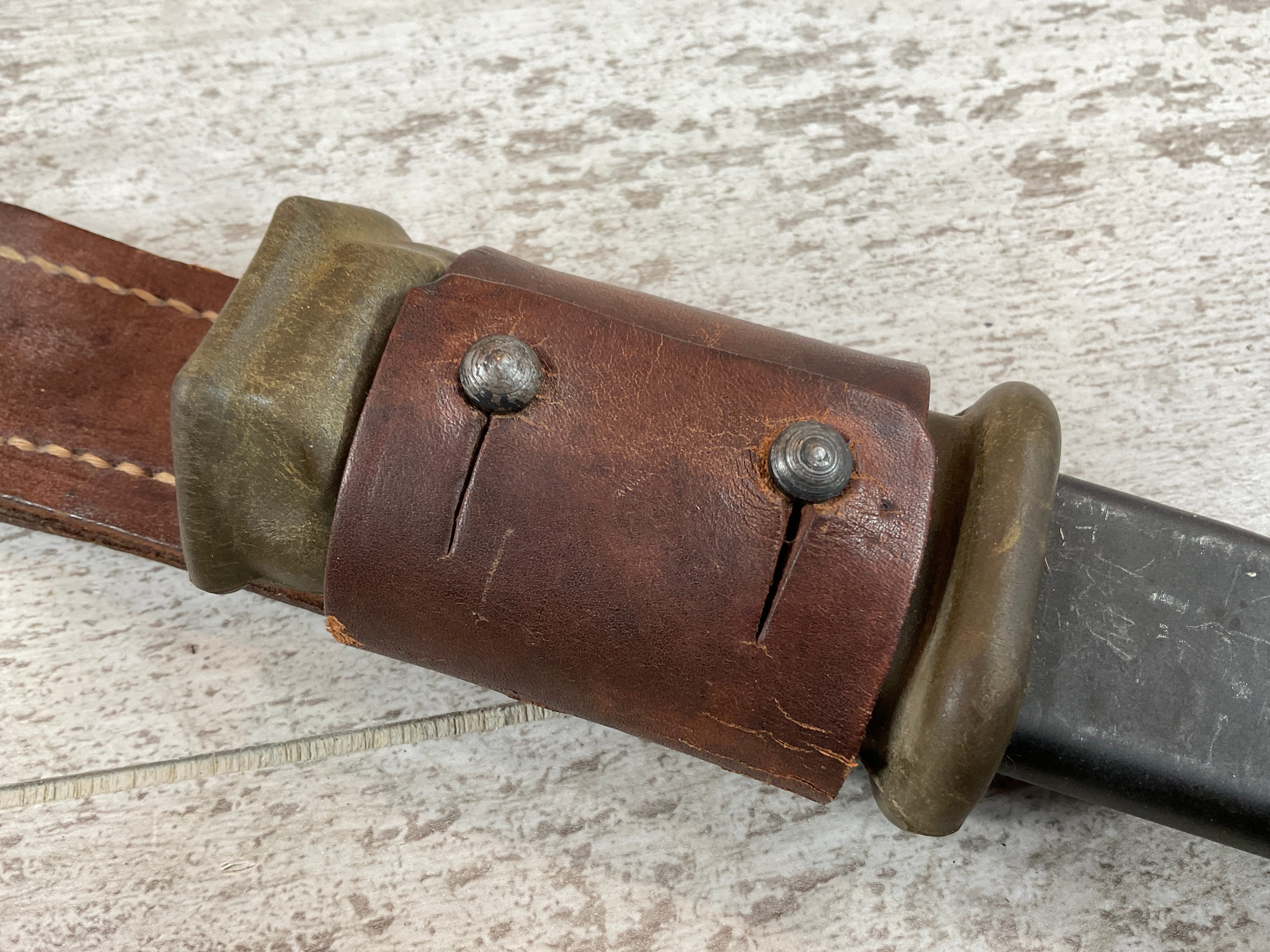 ROMANIAN AKM TYPE I KNIFE BAYONET W/BELT HANGER & FROG